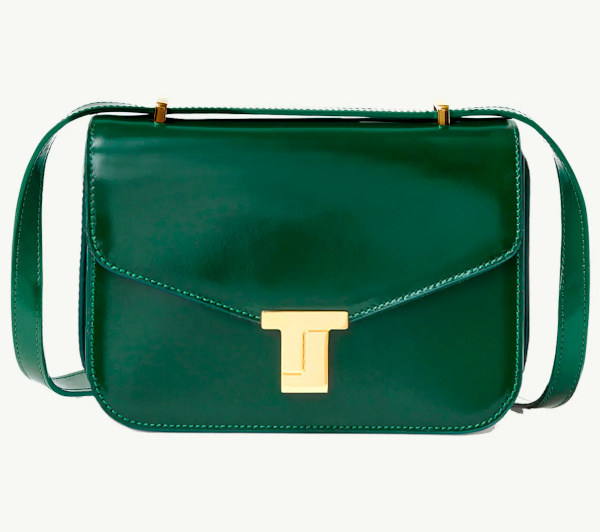 Sac en cuir de vache coloris vert