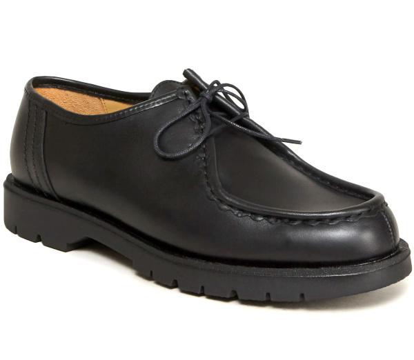 Derbies en cuir lisse noir