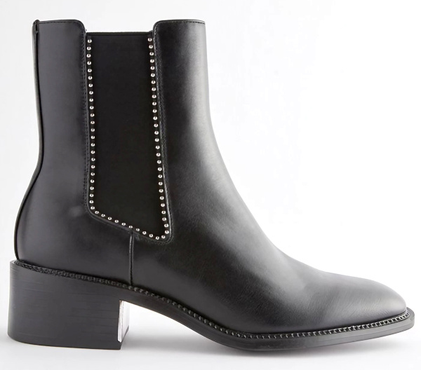 Bottines noires chelsea  clous larges