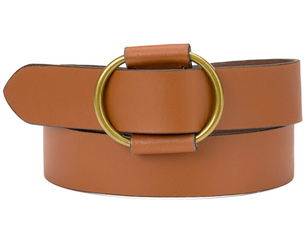 Ceinture large en cuir