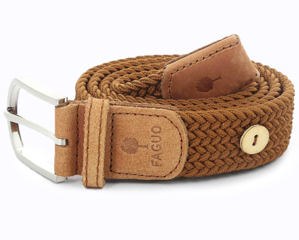 Ceinture tresse camel