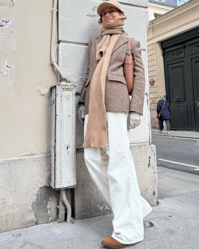 Le velours ctel : le meilleur alli des pantalons blancs d'hiver !