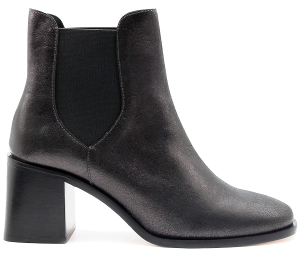 Bottines chelsea talon cuir iris noir