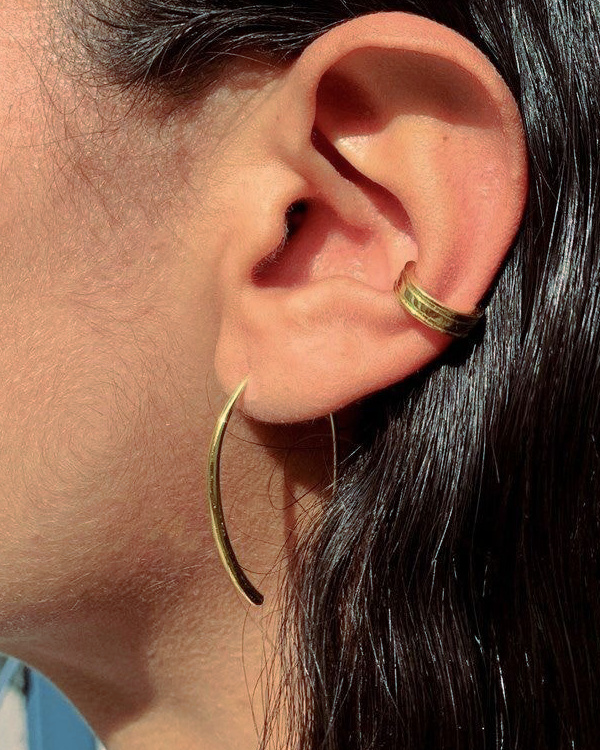 Boucle d'oreille dore  l'or fin