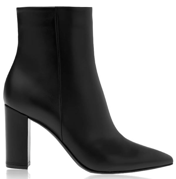 Bottes  bout pointu en cuir noir