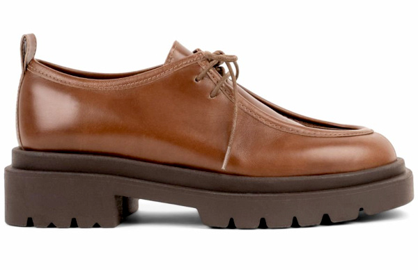 Derbies marron en cuir