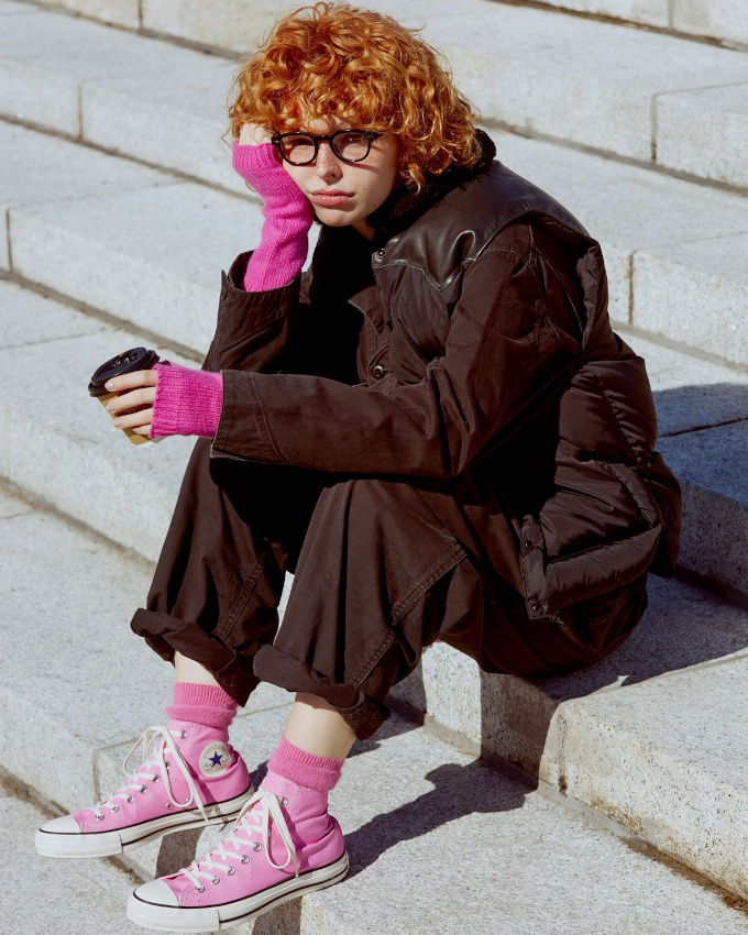 Marron + rose vif = le bon mix