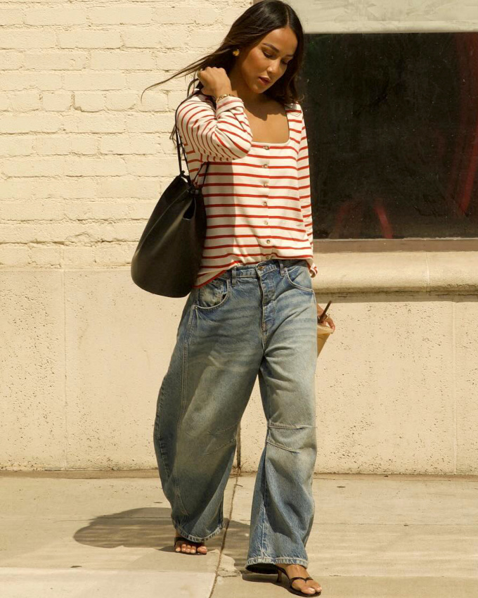 Oui au jean baggy port� en mode casual estival !