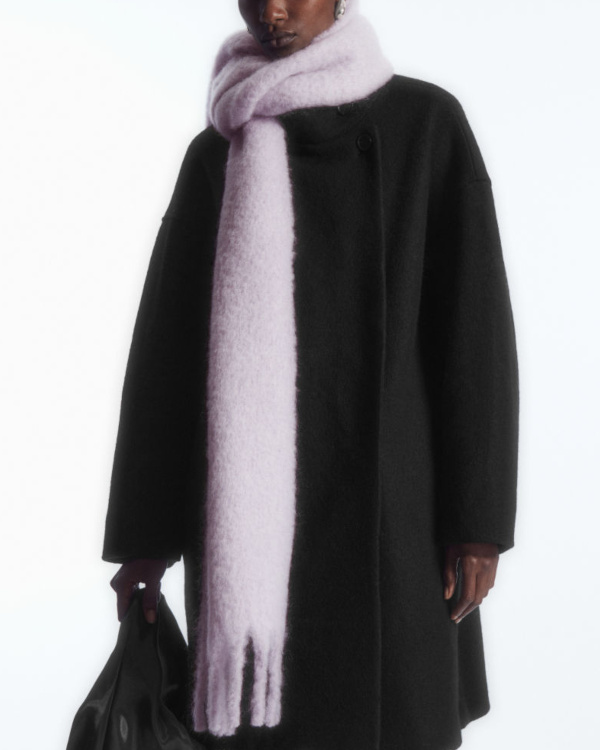 charpe mauve en mohair