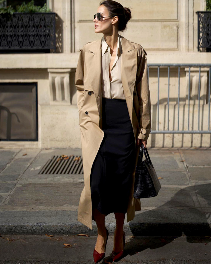 Look femme d'affaires + escarpins rouges = le bon mix