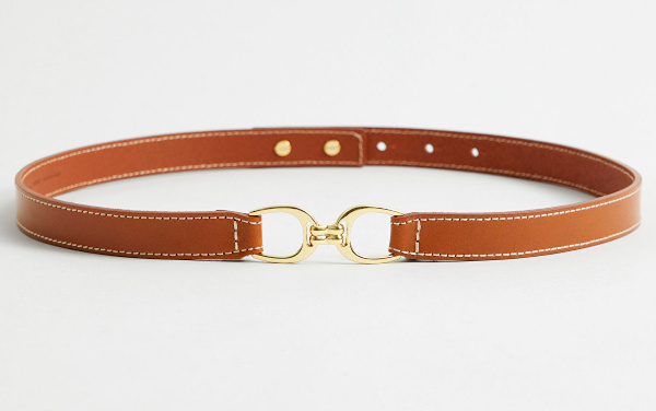 Ceinture taille mi-haute en cuir