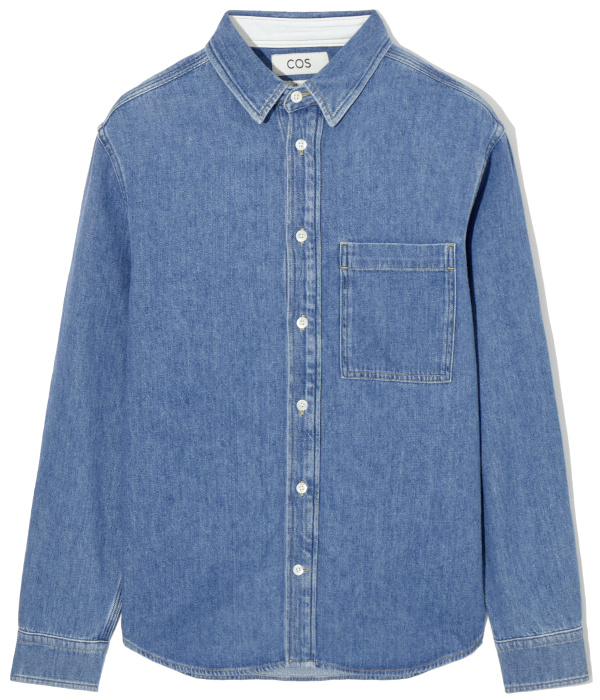 Chemise en jean en coton-lin