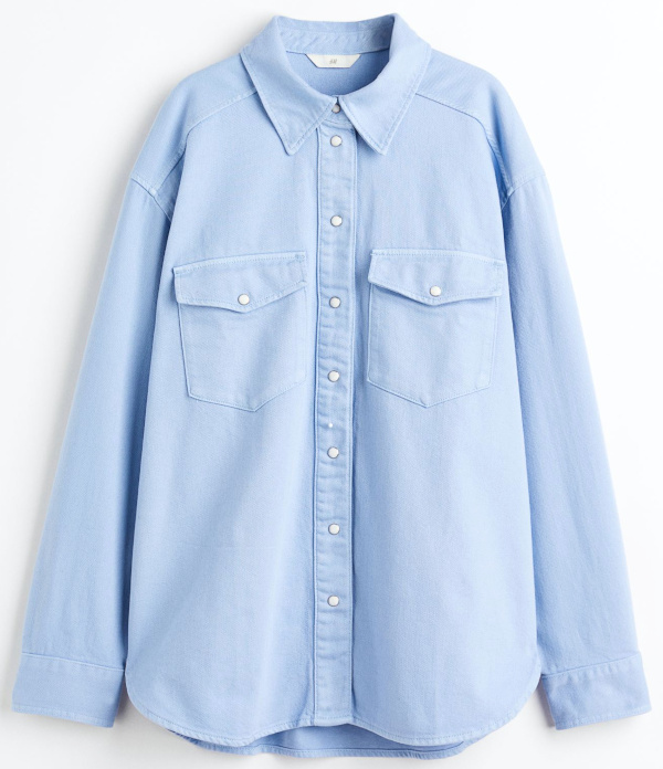 Chemise en jean bleu clair