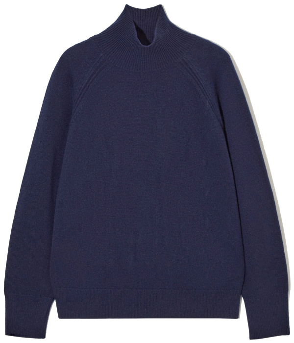 Pull bleu marine en cachemire