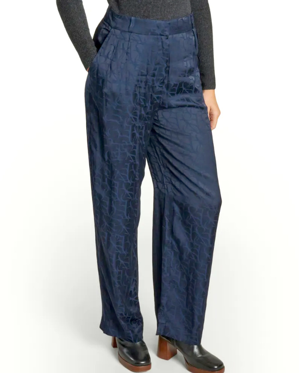 Pantalon large bleu nuit