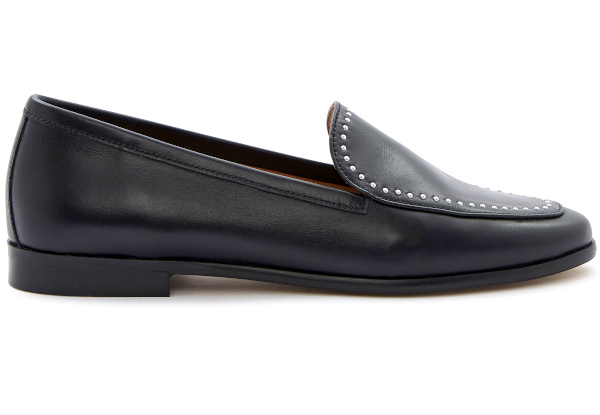 Mocassins noirs en cuir