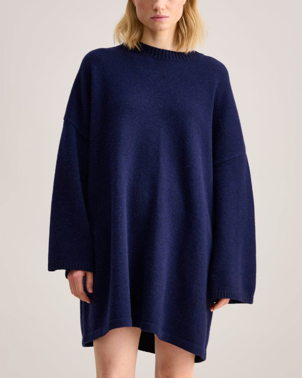 Robe pull bleu marine