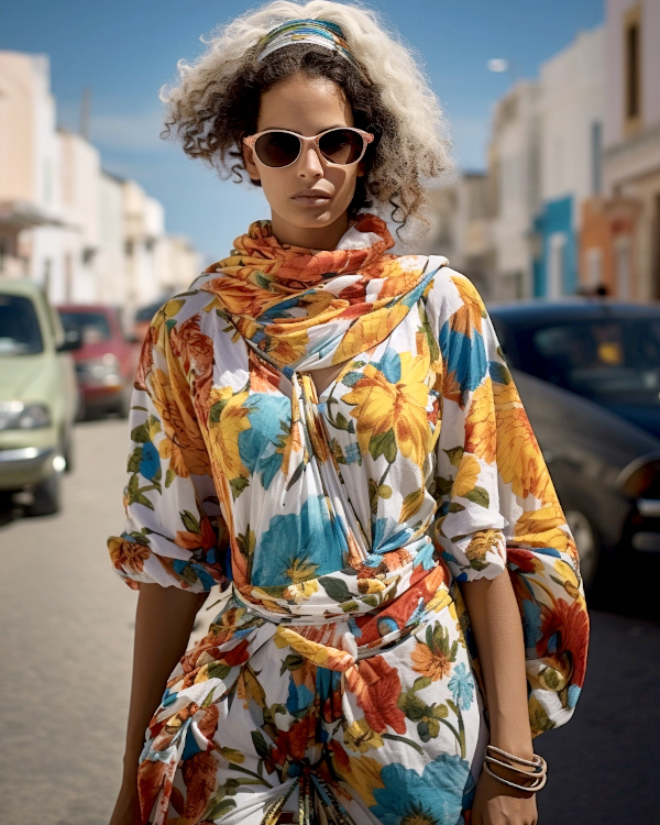 Tenue vacances Tunisie - Robe fleurie