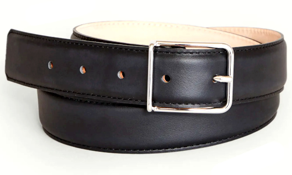 Ceinture noire boucle argente