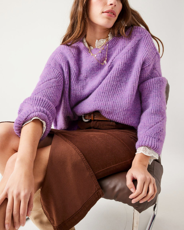 Pull ctel Femme lilas