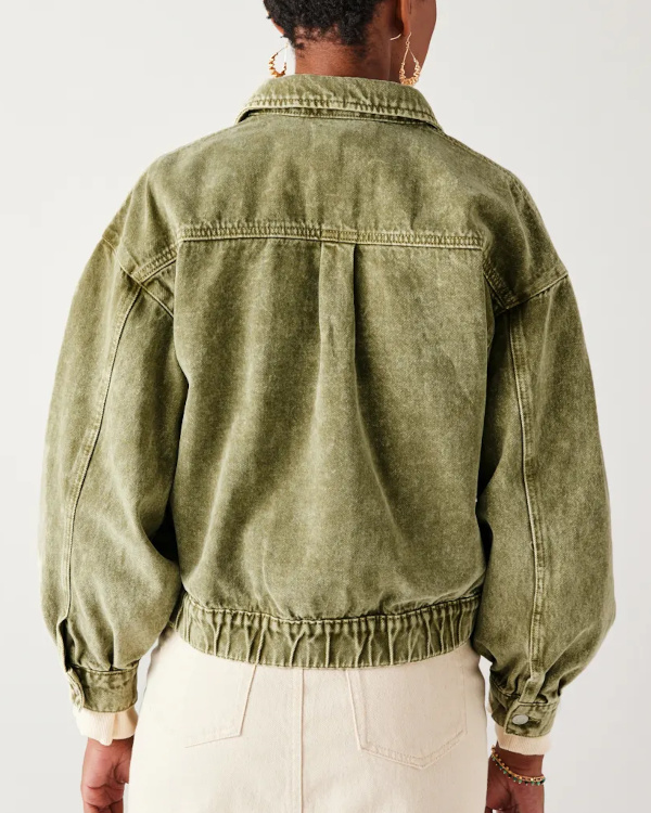 Blouson en jean color Femme - Vert