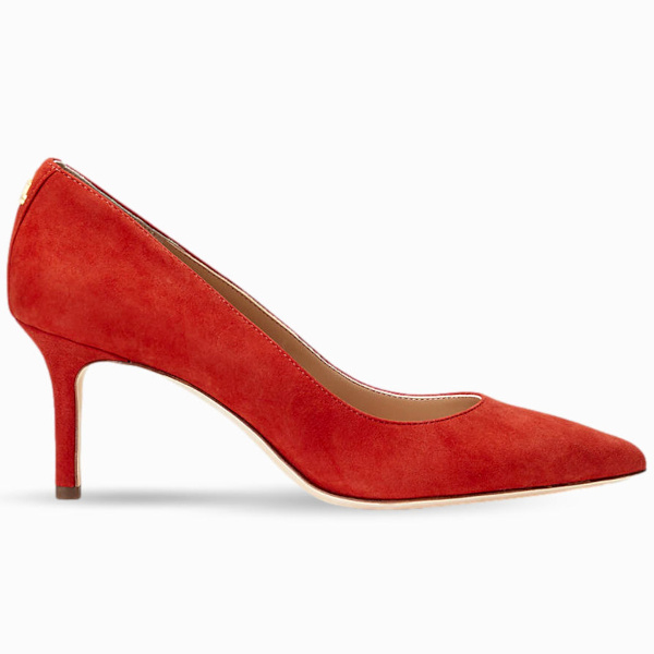 Escarpins Lanette en daim rouge