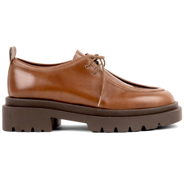 Derbies marron en cuir