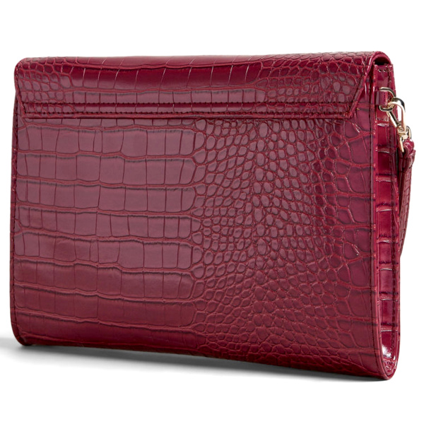 Pochette enveloppe Crocey  dtail croco violet