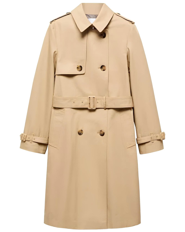 Trench classique ceinture beige Mango