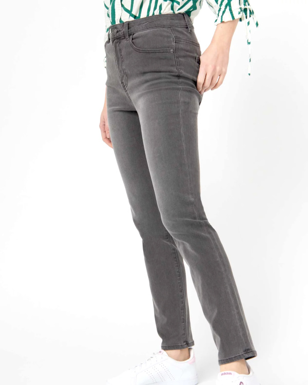 Slim taille haute gris