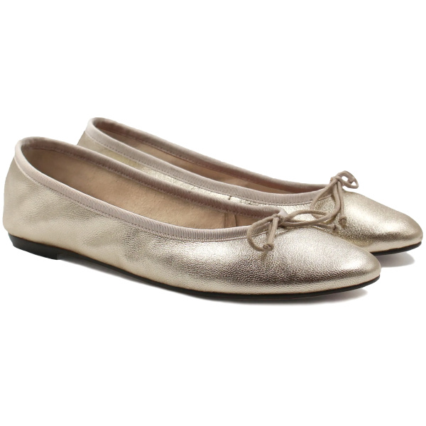 Ballerines classiques cuir dor