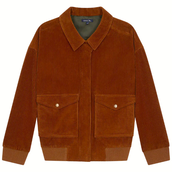 Blouson en velours ctel camel