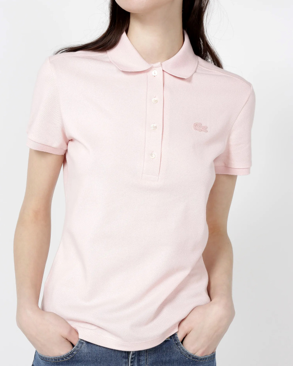 Polo en piqu de coton | Rose