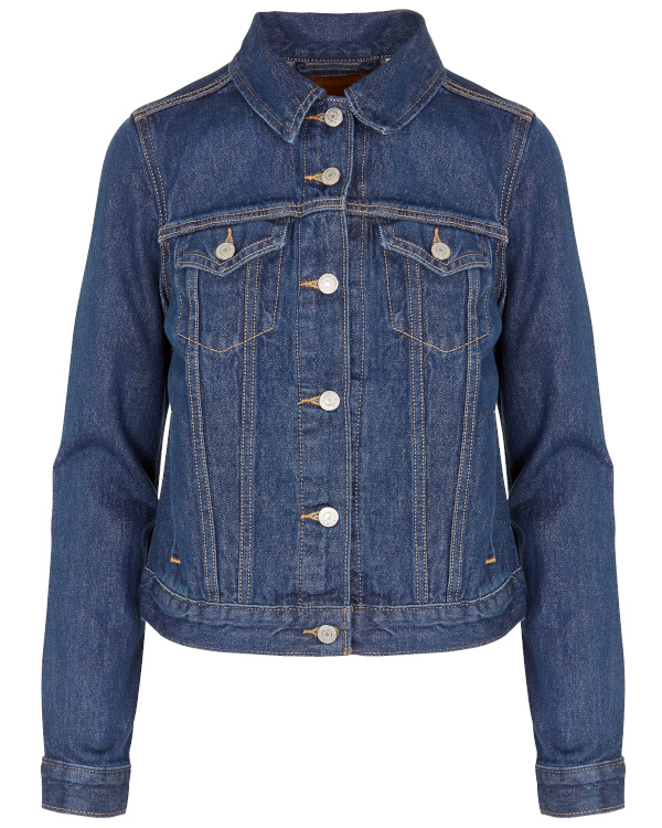 Veste col classique en jean | Jean brut