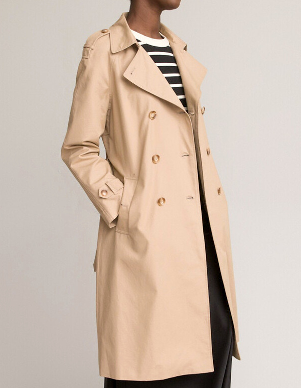 Trench beige en coton