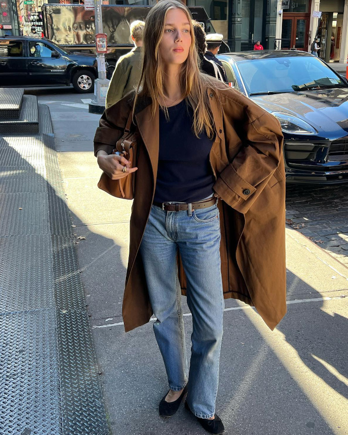 Rien de tel qu'une pice lgrement oversize pour dynamiser un look classique !