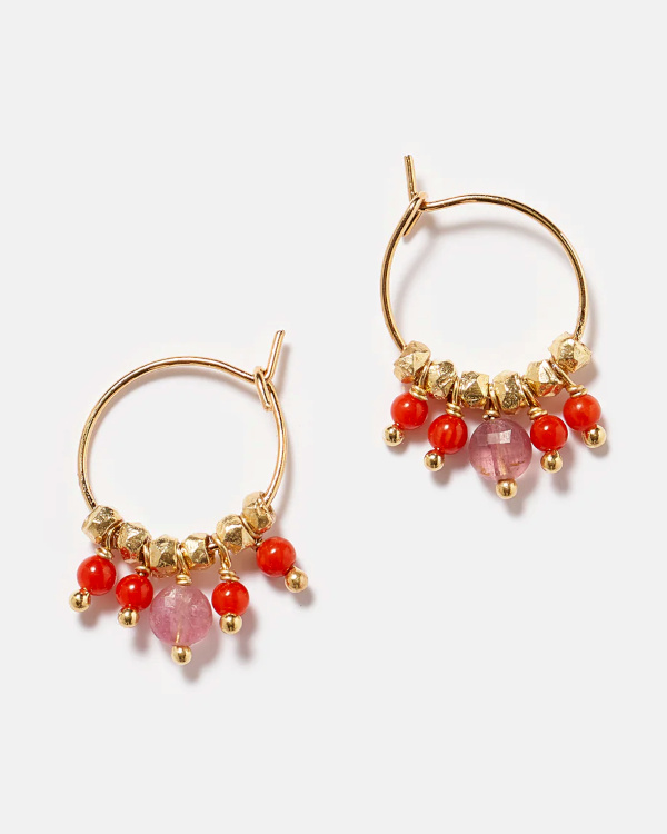 Boucles d'oreilles rouges