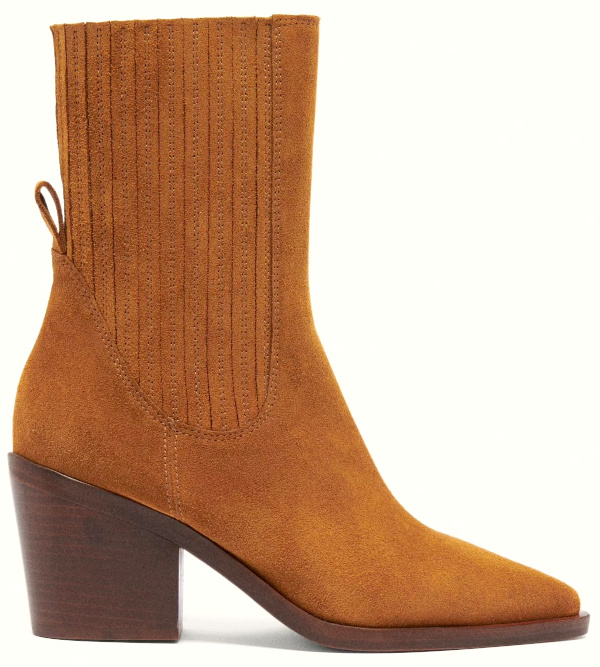 Bottines en daim camel