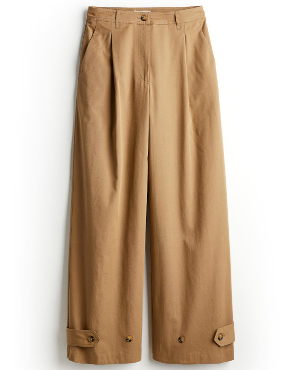 Pantalon large style saharien