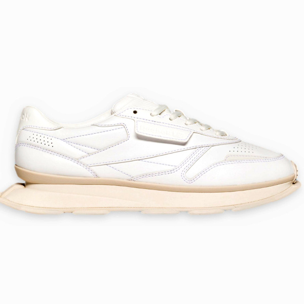 Baskets basses Classic en cuir mlang blanc