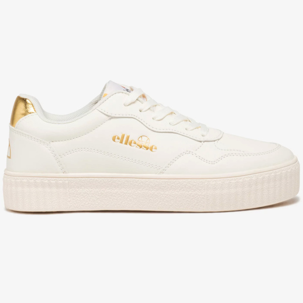 Baskets femme unies style rtro dtail dor - Ellesse blanc