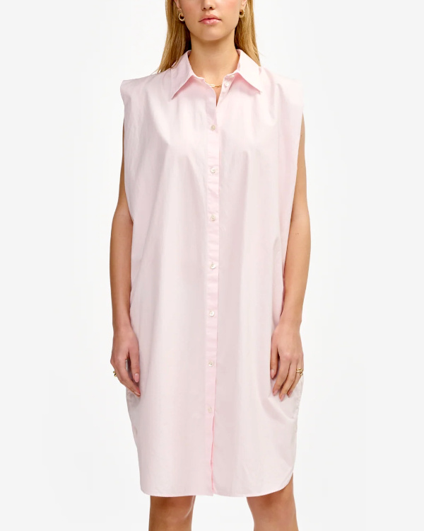 Robe chemise rose