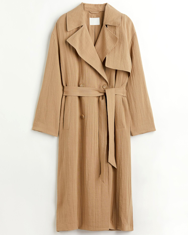 Trench-coat  double boutonnage beige
