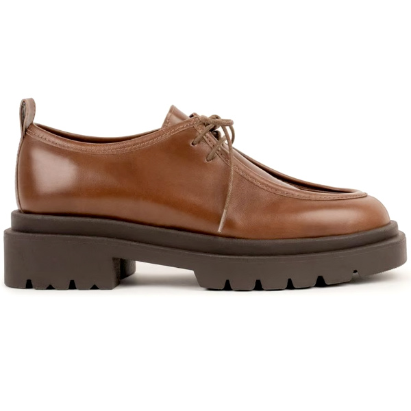 Derbies marron en cuir