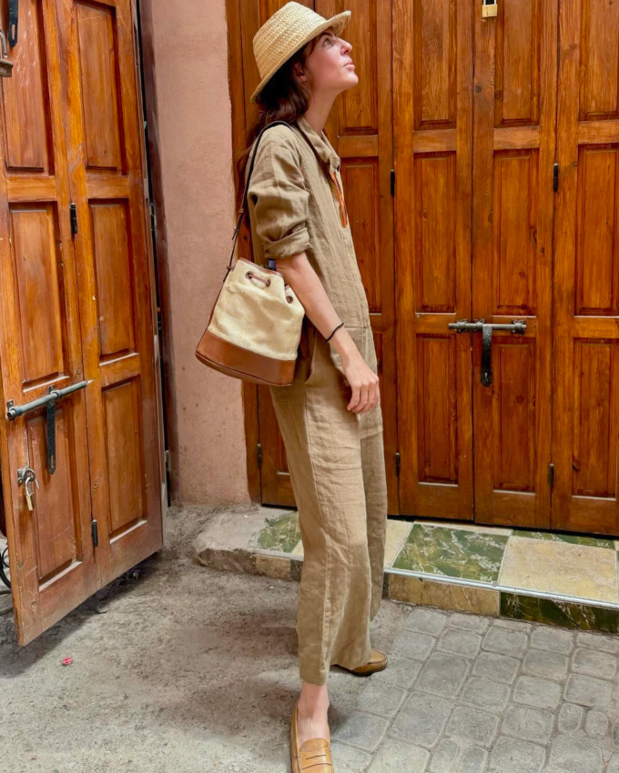 Envie de look sable mariant textures et fracheur...