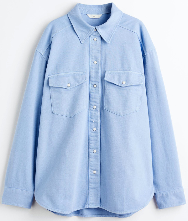 Chemise en denim bleu clair