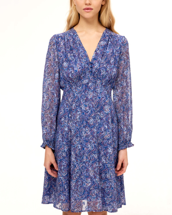 ROBE COURTE IMPRIME bleu ciel