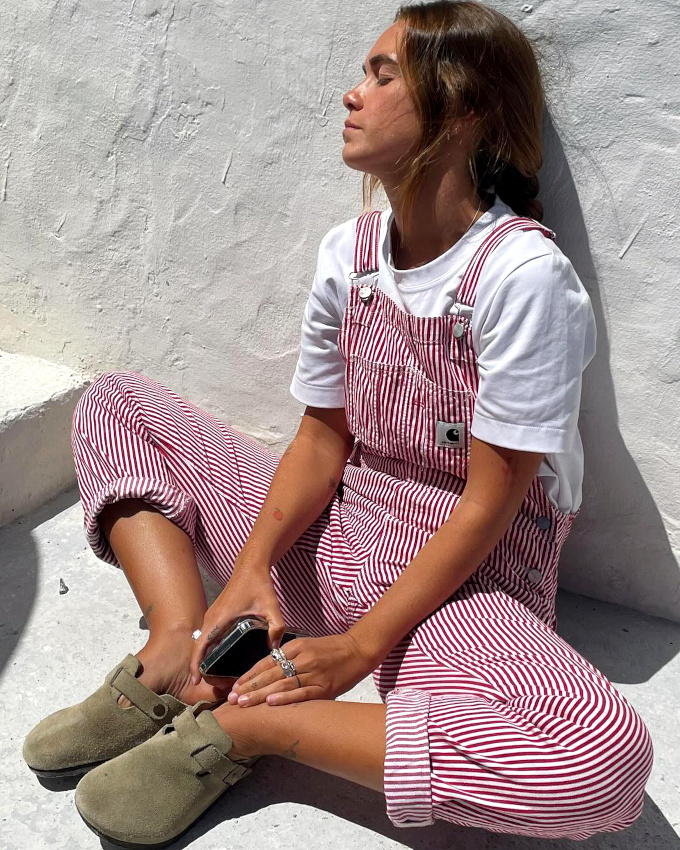 Wanted : une salopette  rayures verticales rouges !