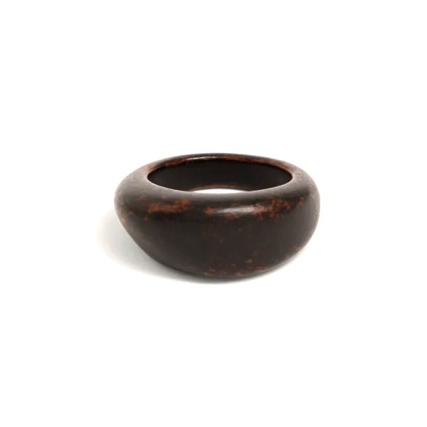 Bague en rsine marron fonc