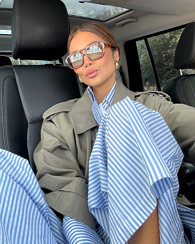 Rien de tel que le mix trench/pyjama pour assumer sa 